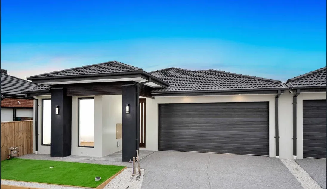 Plain concrete driveway slab