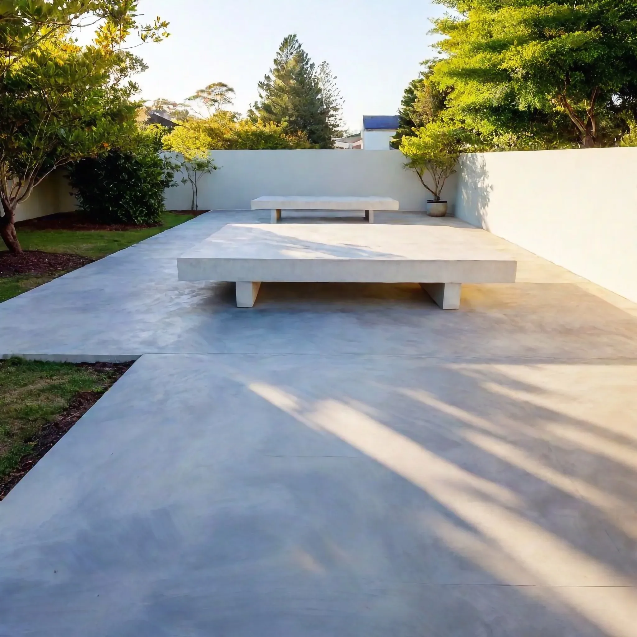 Concrete patio finish detail