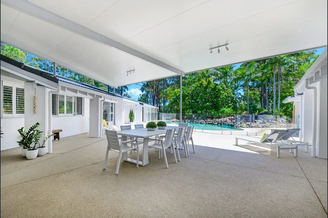 Concrete patio area
