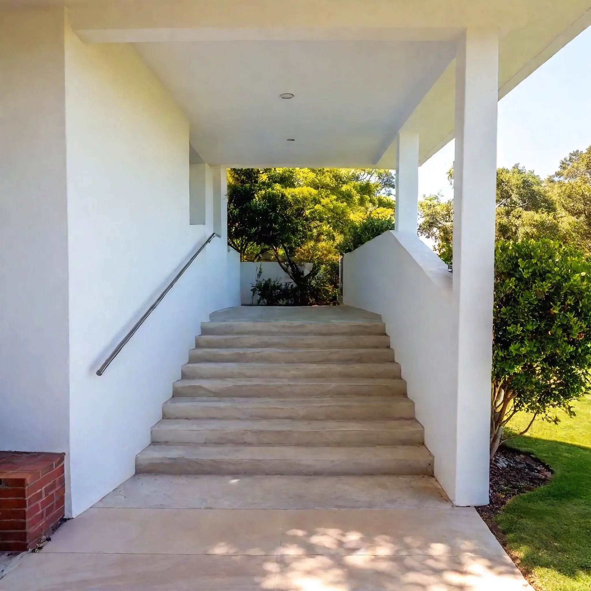 Concrete steps finish detail